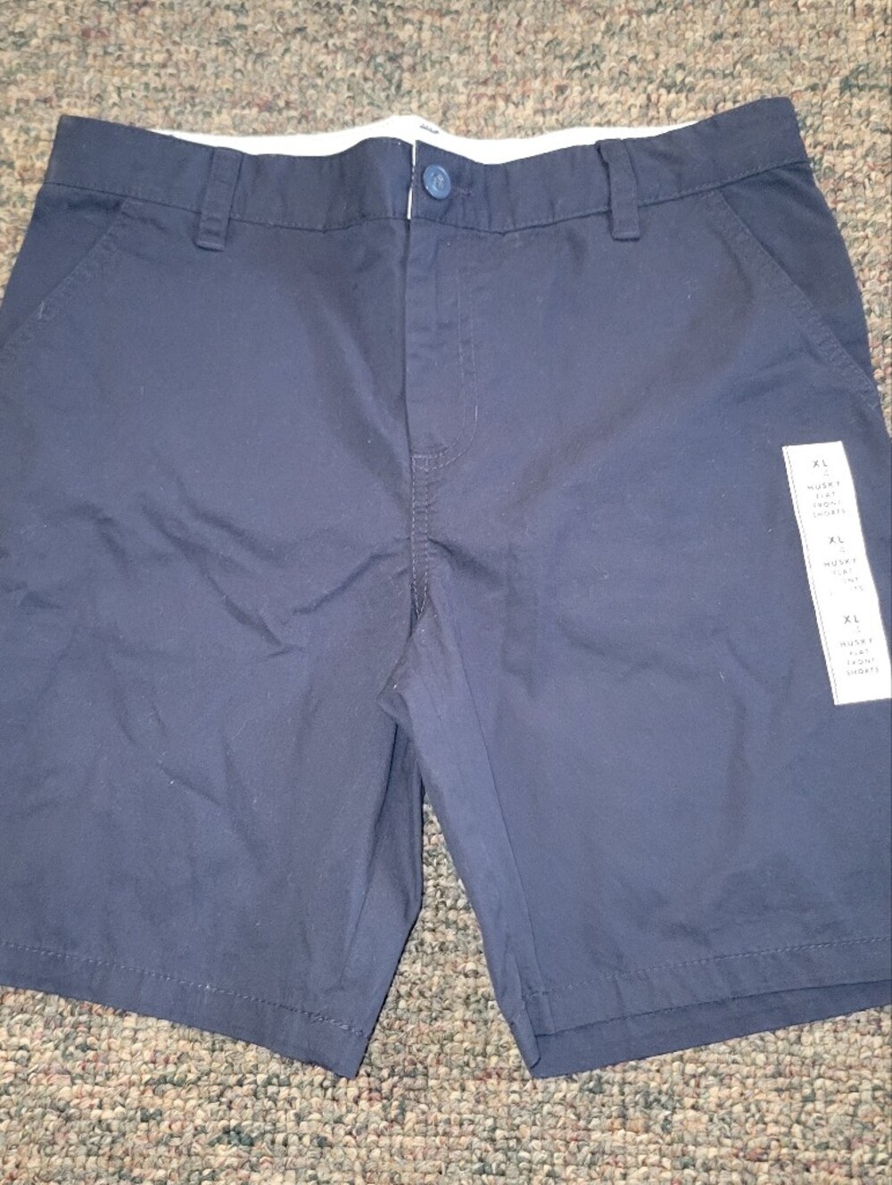 Cat & Jack Navy Blue Flat-Front Kids Shorts